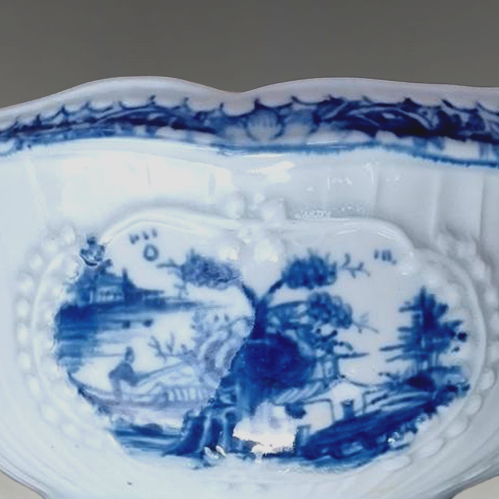 First Period DR Wall Early Worcester Sauce Boat C1760  Early & Rare 18cm W photo Home Decor