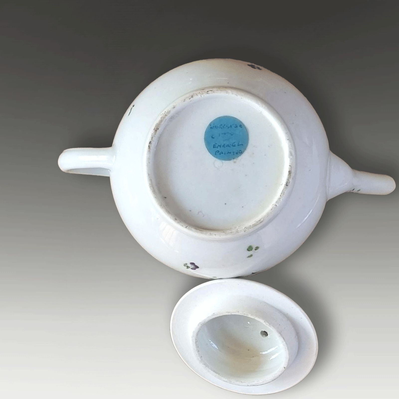 First Period Early DR Wall Worcester "Meissen" Botanical Teapot  Circa 1765 photo buy