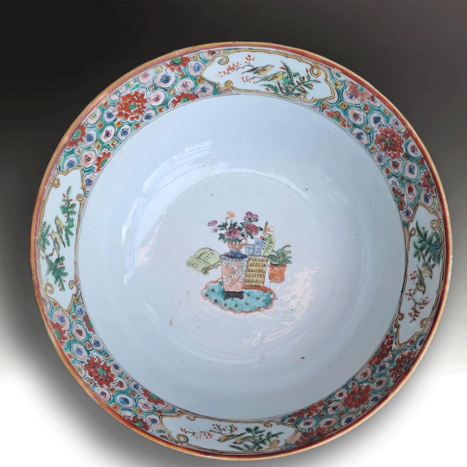 Chinese "Boys At Play"  Enamel Bowl  Qianlong Possibly Jiaqing Period 20.5cm D