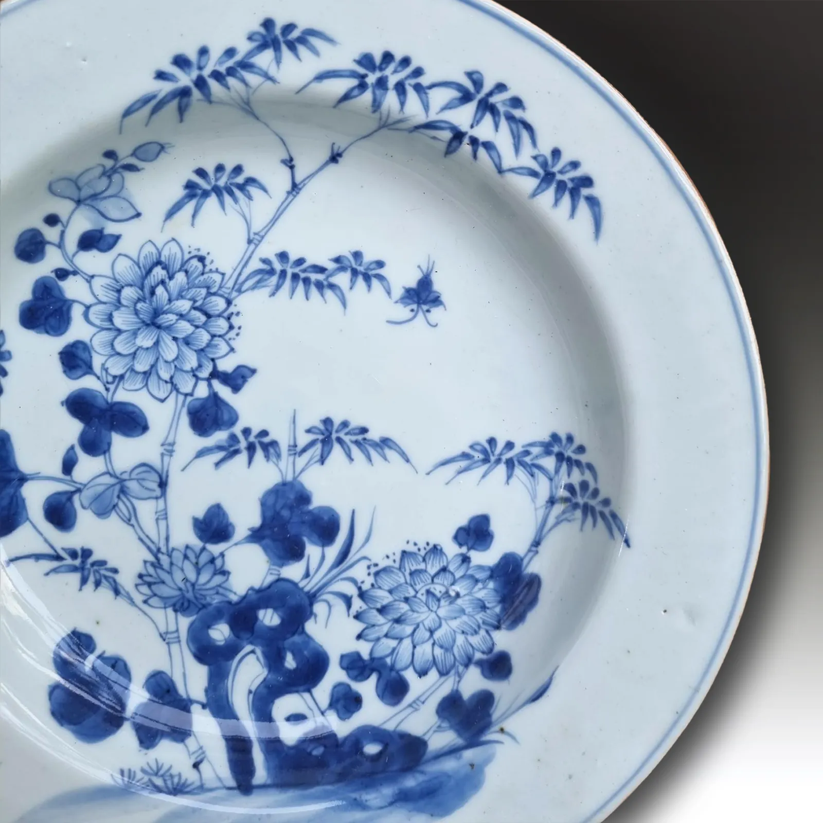 Chinese Yongzheng Period (1723 1735)  Cobalt Blue & White Dish 22.5cm Superb photo furniture