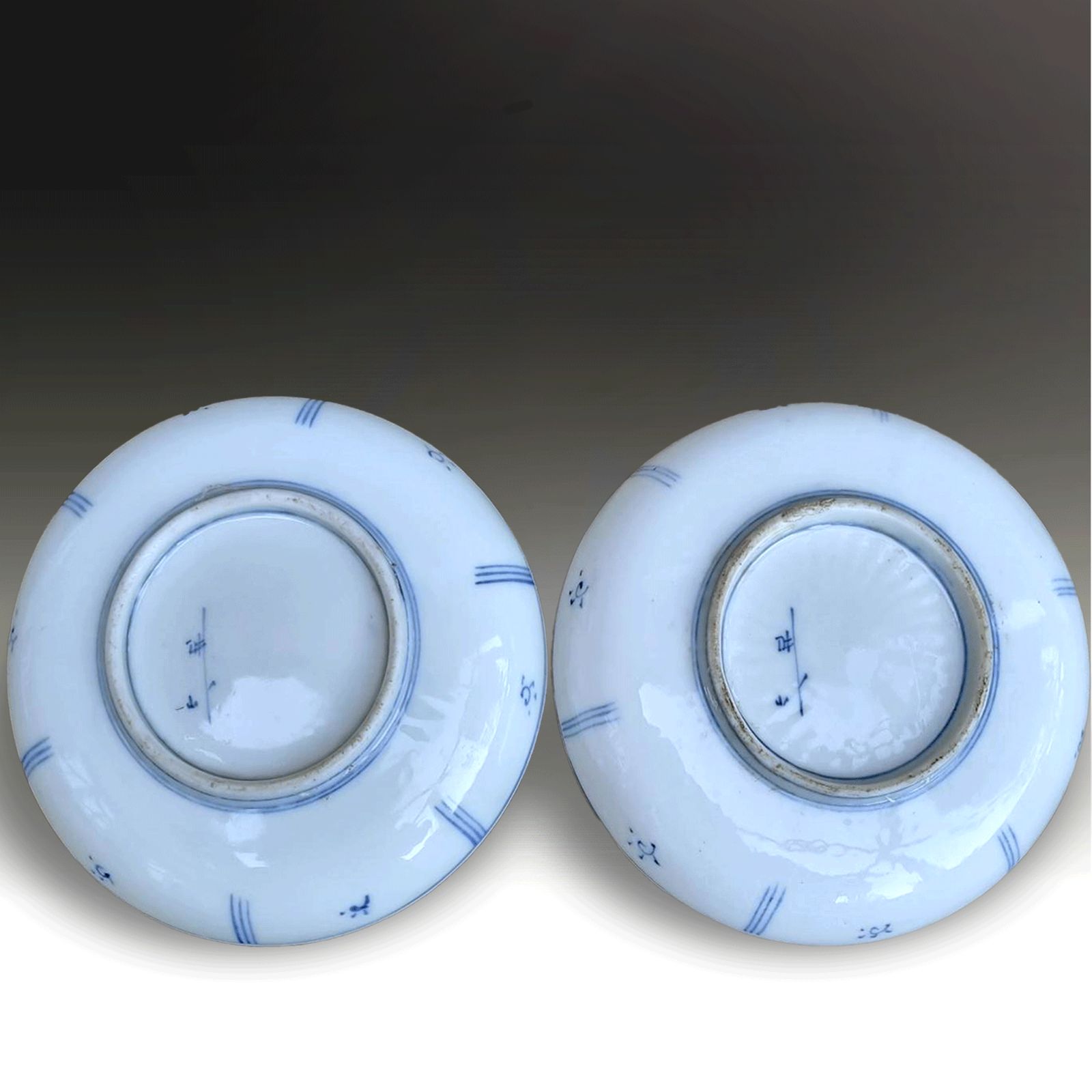 Japanese Early Edo 17th Century Pair Of Arita Dishes Historic Superb & Very Rare photo Home Decor