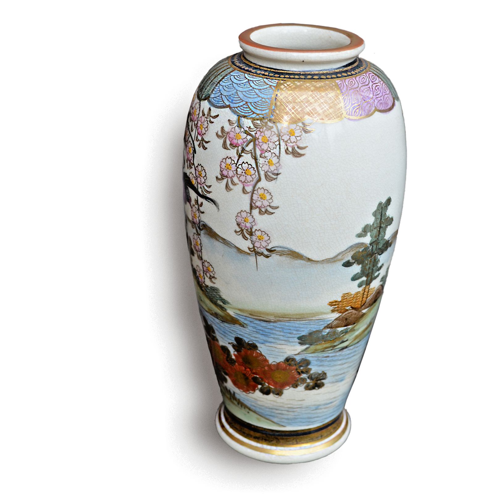 Japanese Late Meiji Satsuma Vase By Furuyama 16.5cm (6.5") High  Lovely Quality photo Home Decor
