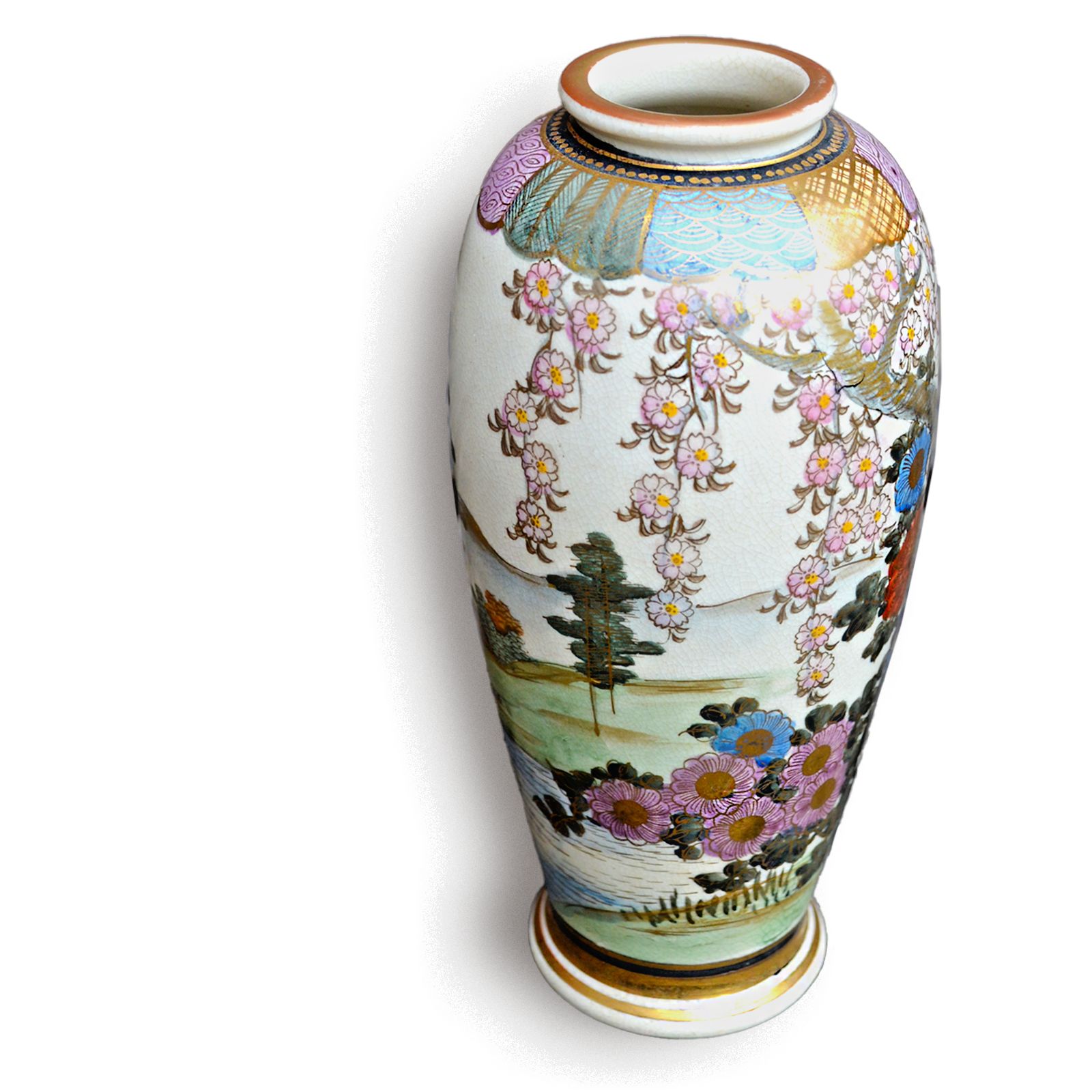 Japanese Late Meiji Satsuma Vase By Furuyama 16.5cm (6.5") High  Lovely Quality photo 225.0