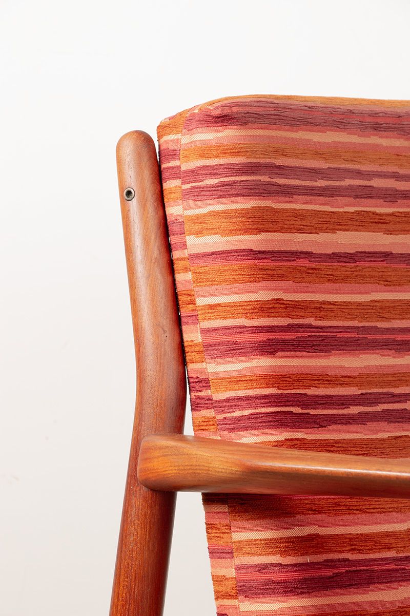 Pair Of Danish Armchairs In Solid Teak And Fabric, Model Gm5 By Svend Aage Eriksen For Glostrup 1960. photo furniture