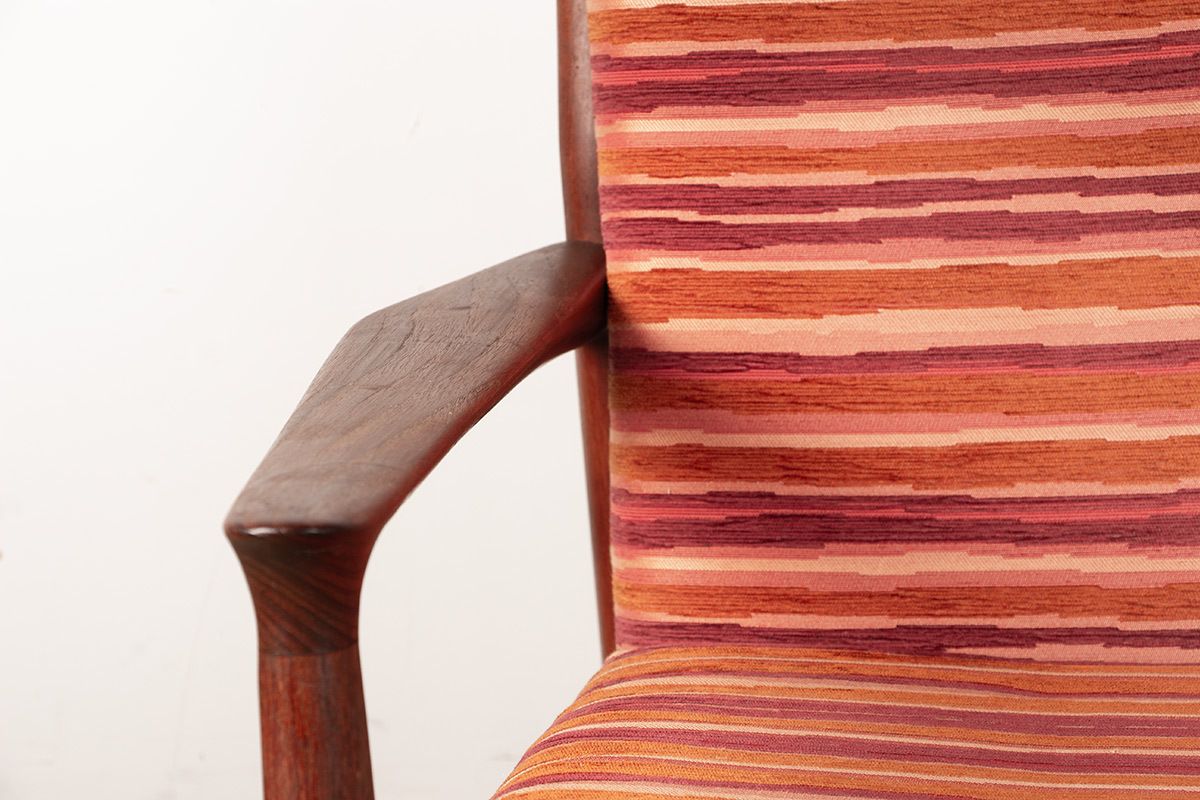 Pair Of Danish Armchairs In Solid Teak And Fabric, Model Gm5 By Svend Aage Eriksen For Glostrup 1960. photo 3200.0