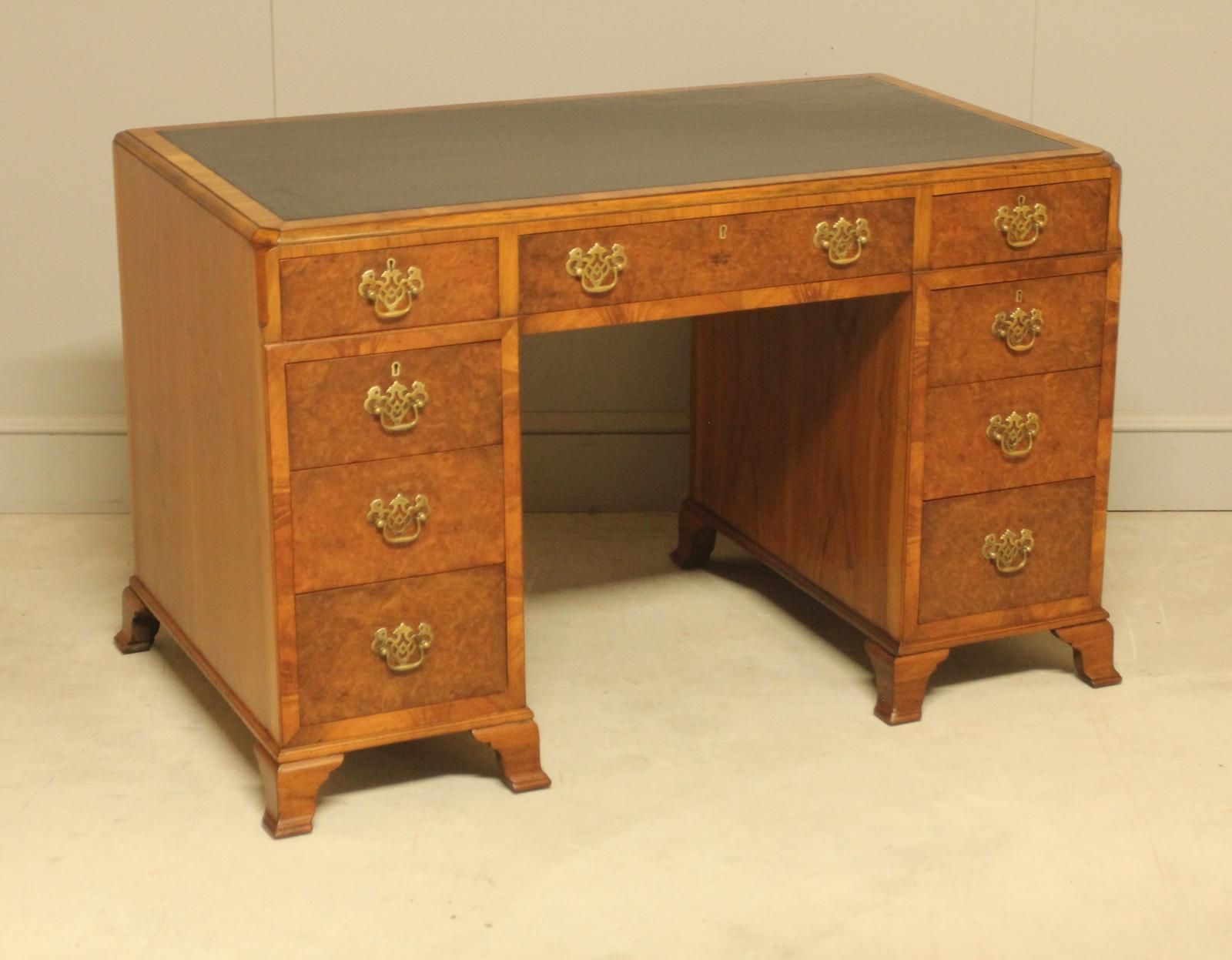 Burr Walnut Writing Desk, 1930s photo furniture