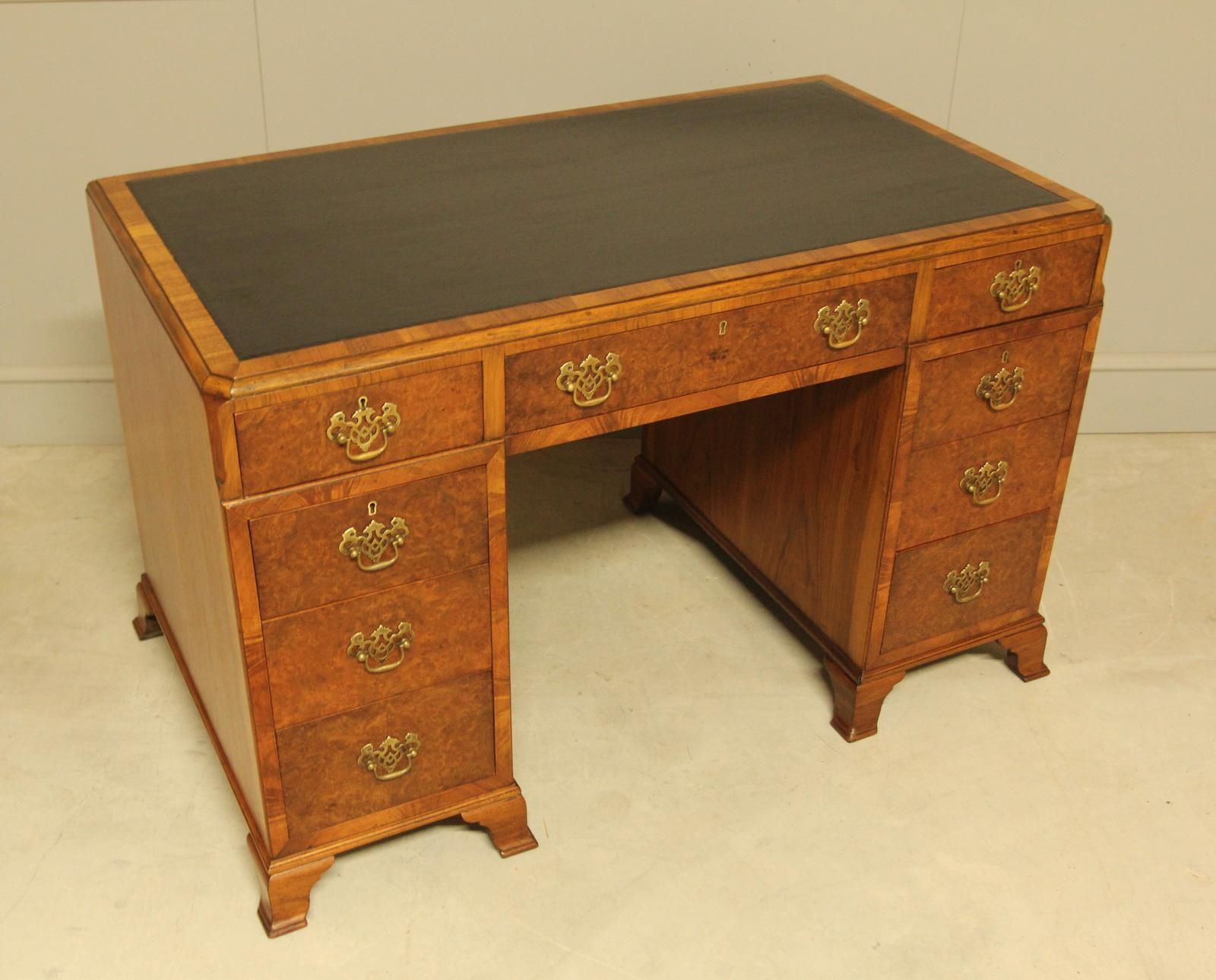 Burr Walnut Writing Desk, 1930s photo Furniture