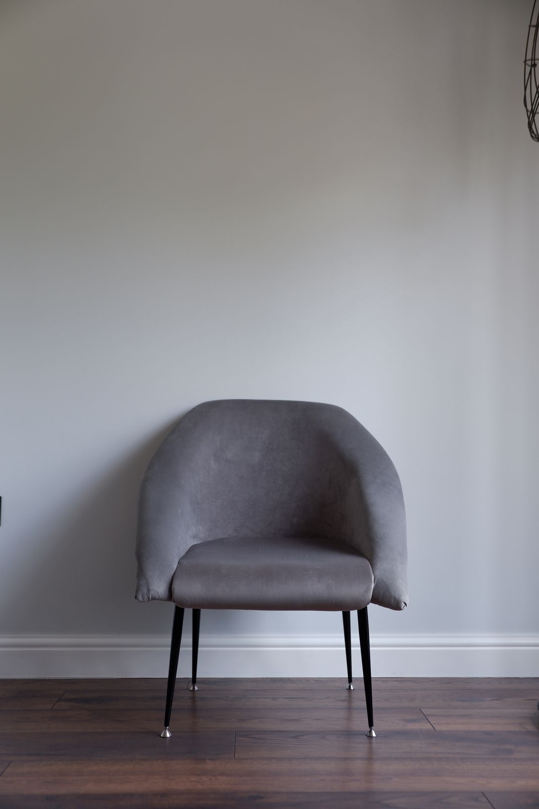 photo furniture Set Of 2 Grey Velvet Mid Century Modern Ewa/Koln Armchairs 1960s Mcm