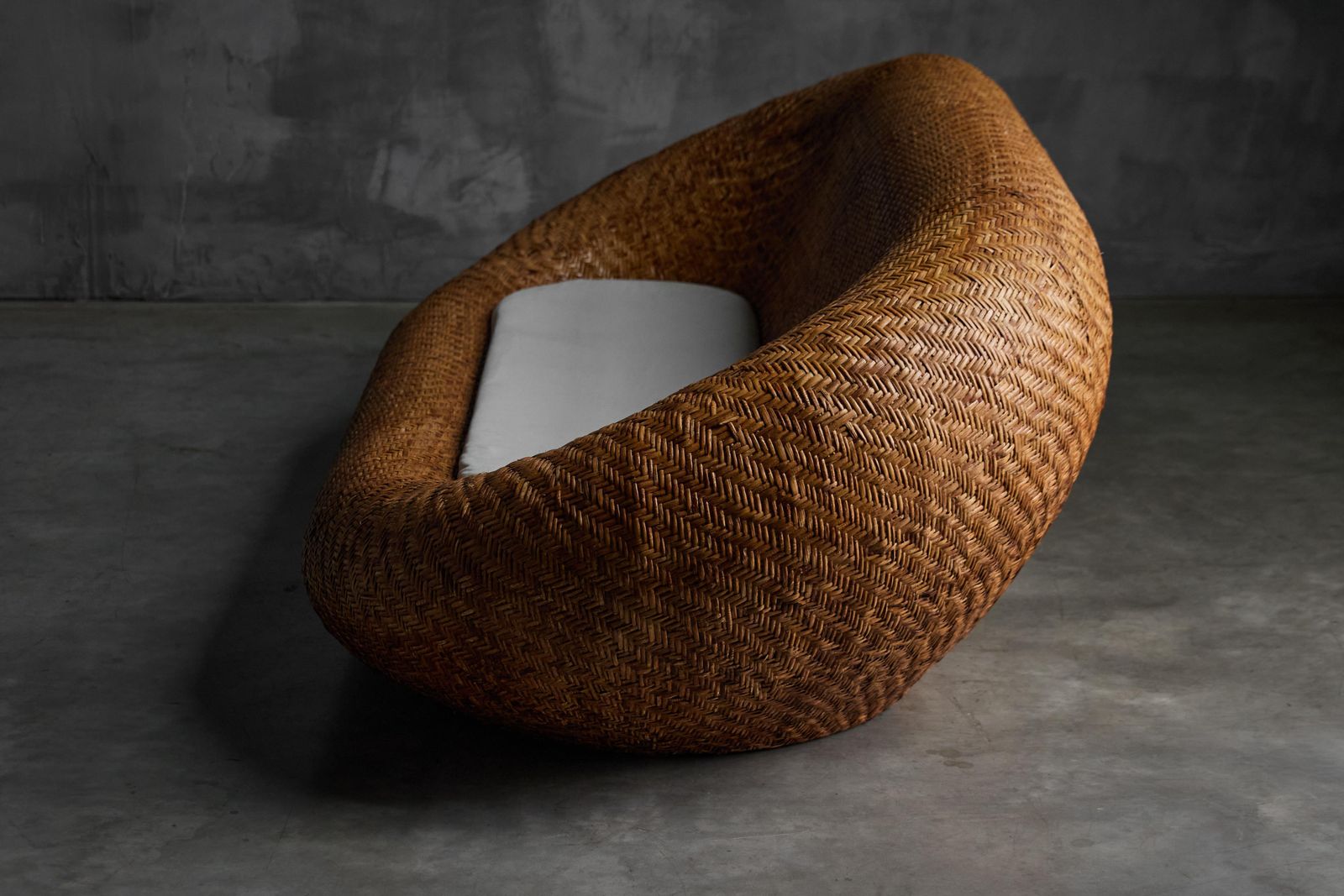Mid Century Woven Wicker Sofa, France, 1970s photo buy