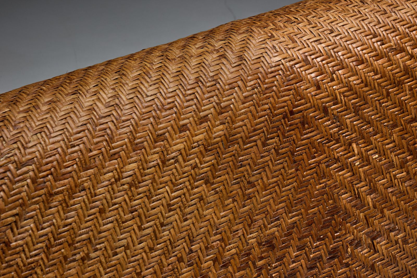 photo vintage Mid Century Woven Wicker Sofa, France, 1970s