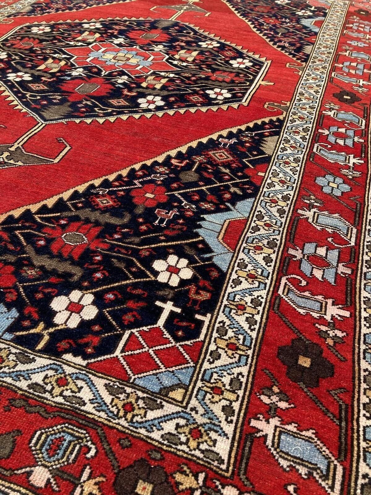 Antique Mazlagan Rug 1.87m X 1.41m photo vintage