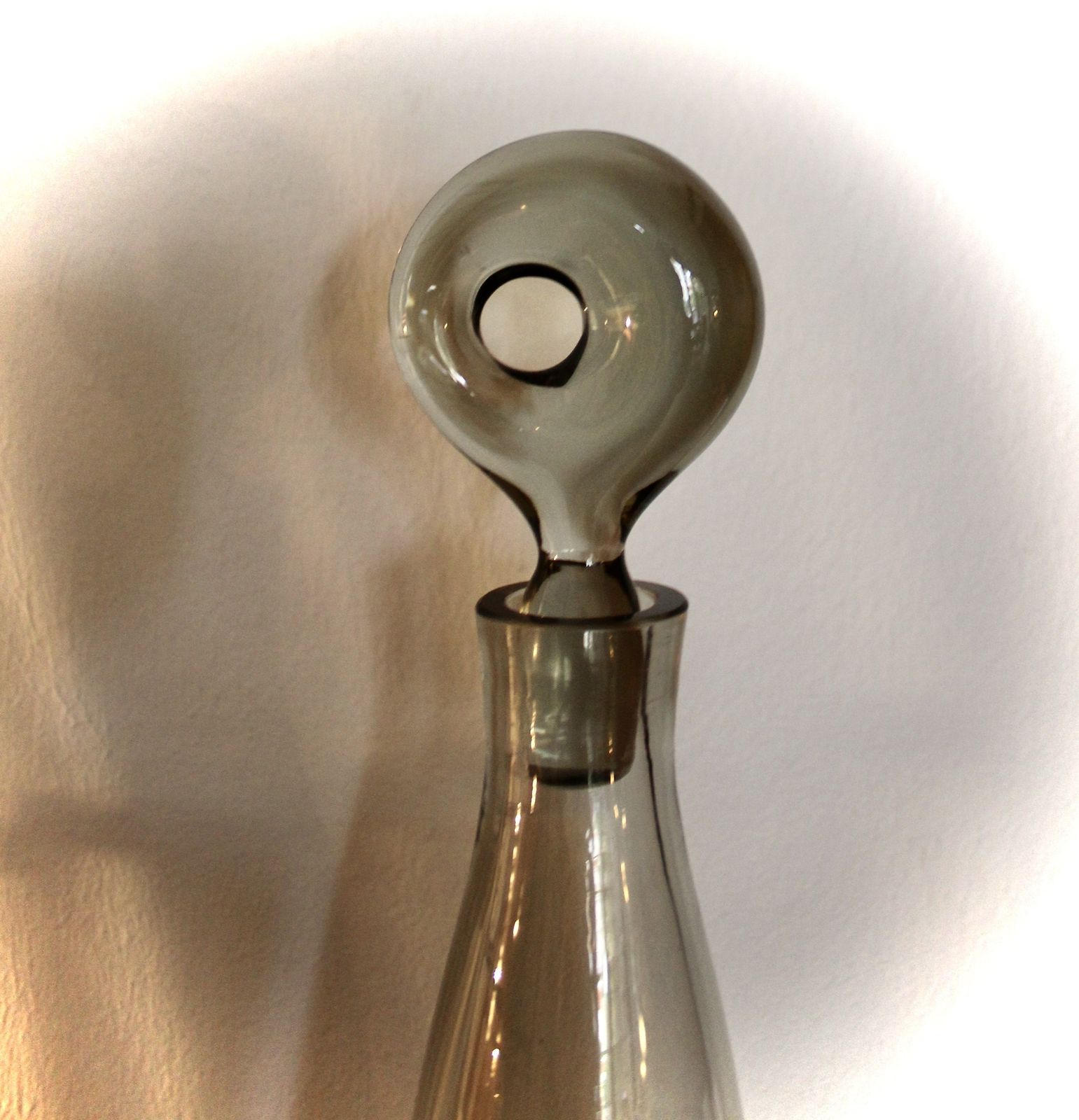 Per Lutken Smoky Grey Glass Aristocrat Decanter And Twelve Glasses photo vinterior