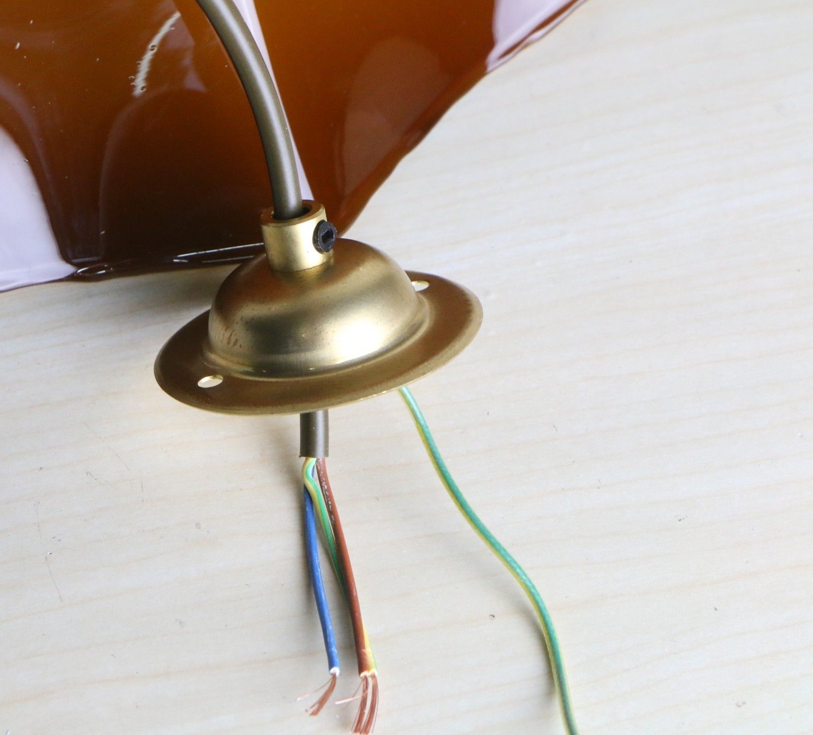 Ceiling Light A Vintage Italian Large Cased Glass Pendant 1960's 1970's photo buy