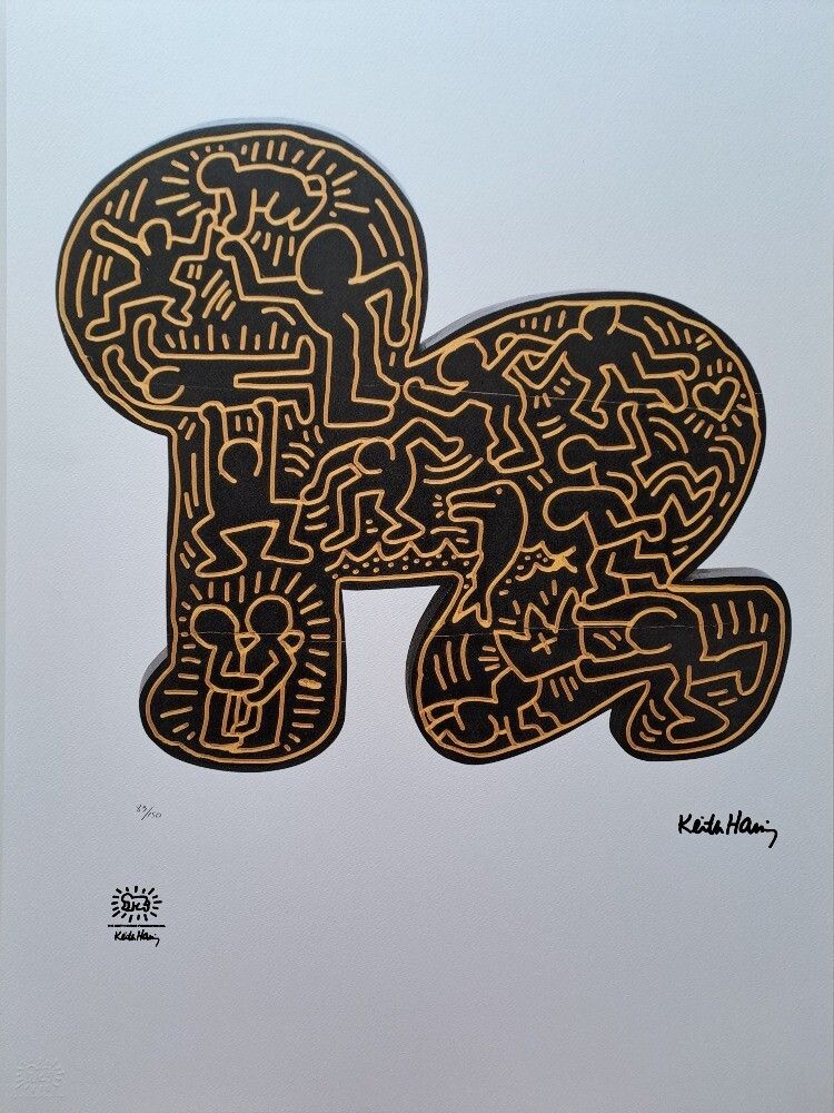 Keith Haring Signed Baby Certificate photo furniture