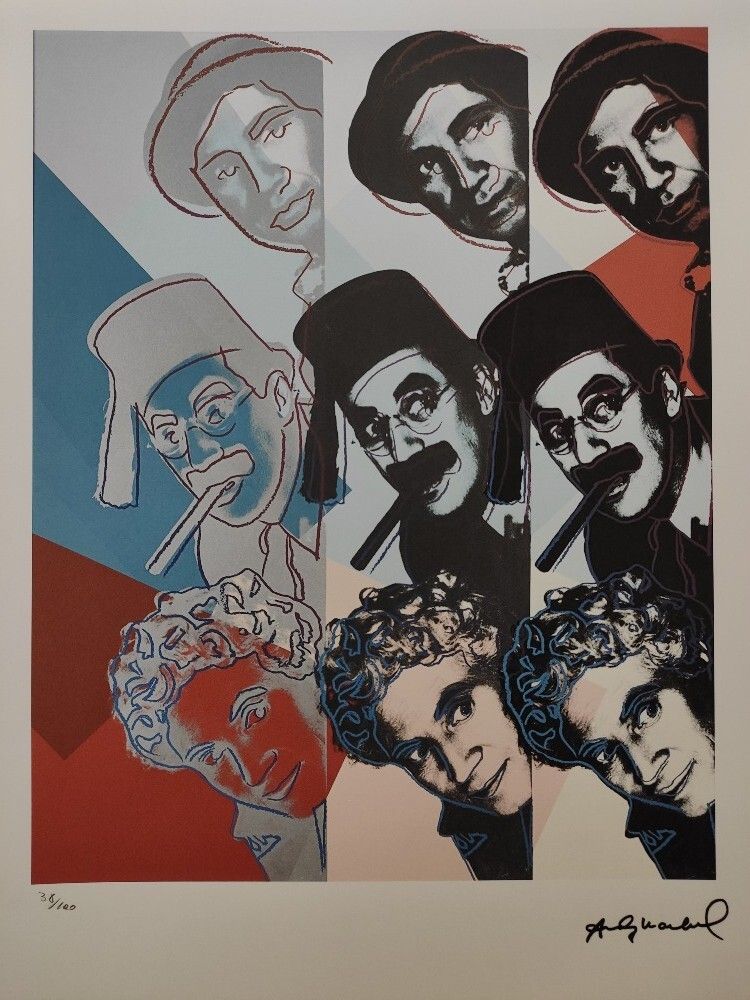 Andy Warhol Signed Lithograph The Marx Brothers Certificate Leo Castelli