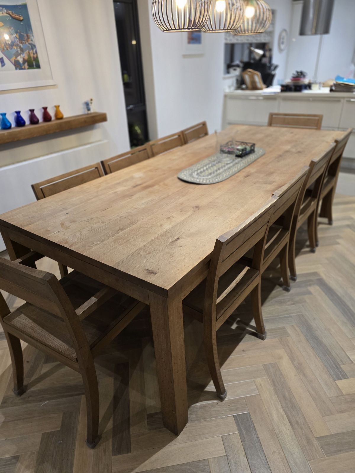 10 Seater Ethnicraft Solid Oak Dining Table