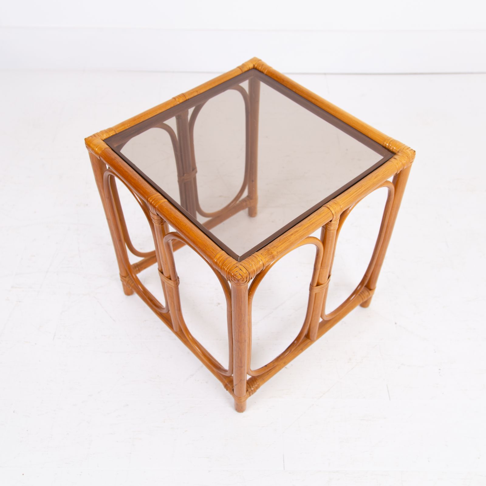 Nest Of 3 Mid Century Bamboo Side Tables photo buy