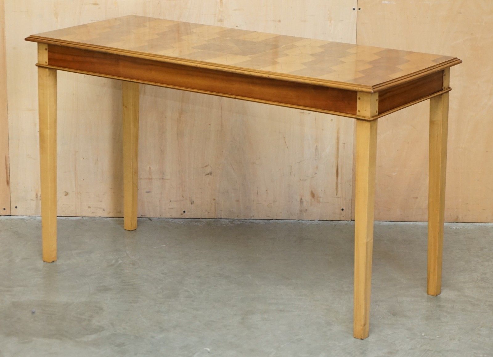 Exquisite Super Decorative Circa 1920's Oyster Laburnum Wood Console Table photo furniture