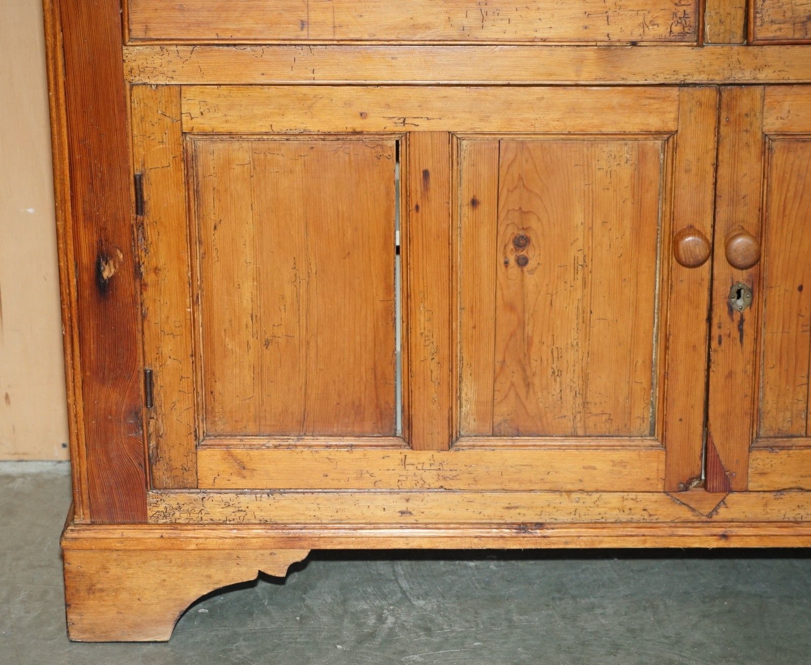 Perfectly Formed Antique Georgian Circa 1780 Panelled Pine Housekeepers Cupboard photo buy