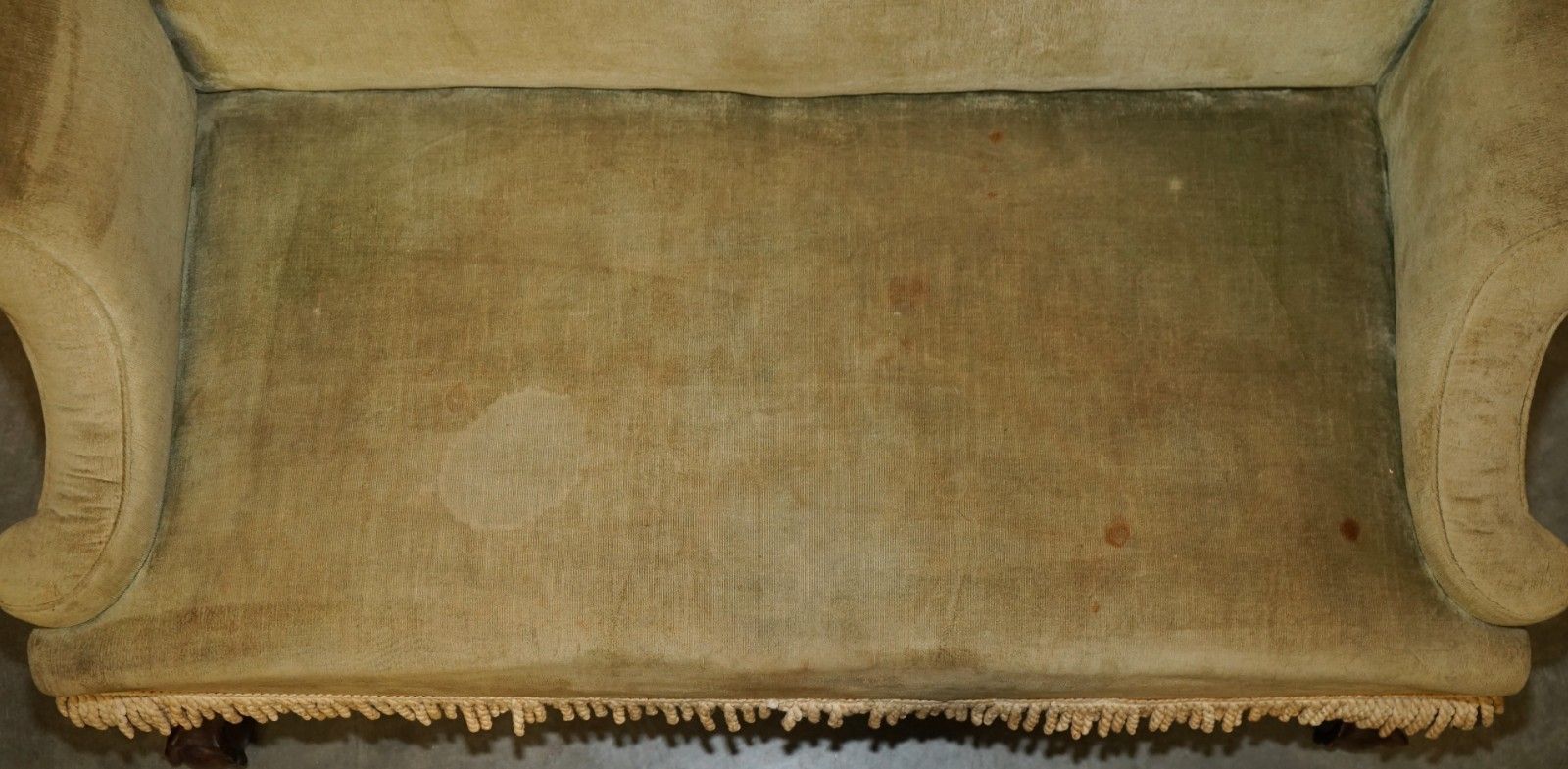 Fine Antique George III Circa 1780 Hand Carved Settee Sofa With Claw & Ball Legs photo vintage