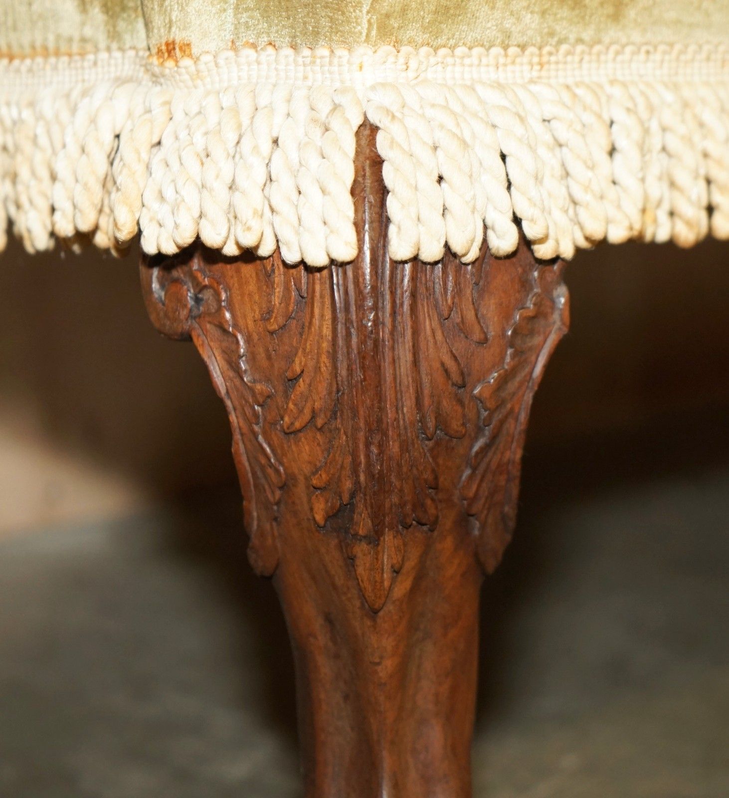 photo for sale Fine Antique George III Circa 1780 Hand Carved Settee Sofa With Claw & Ball Legs
