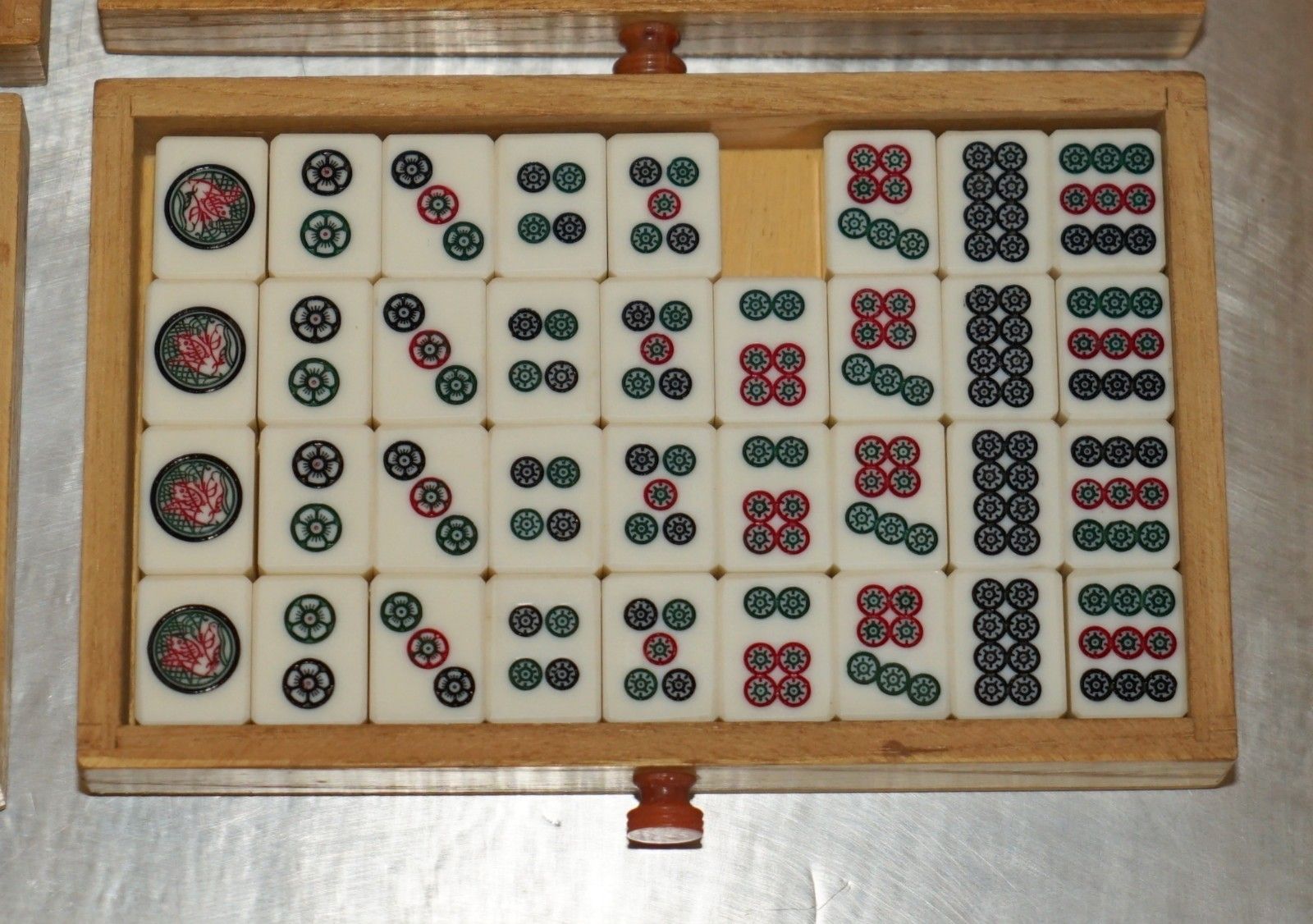 Vintage Collectable Mahjong Circa 1960's Chinese Export Period Hand Carved Case photo buy