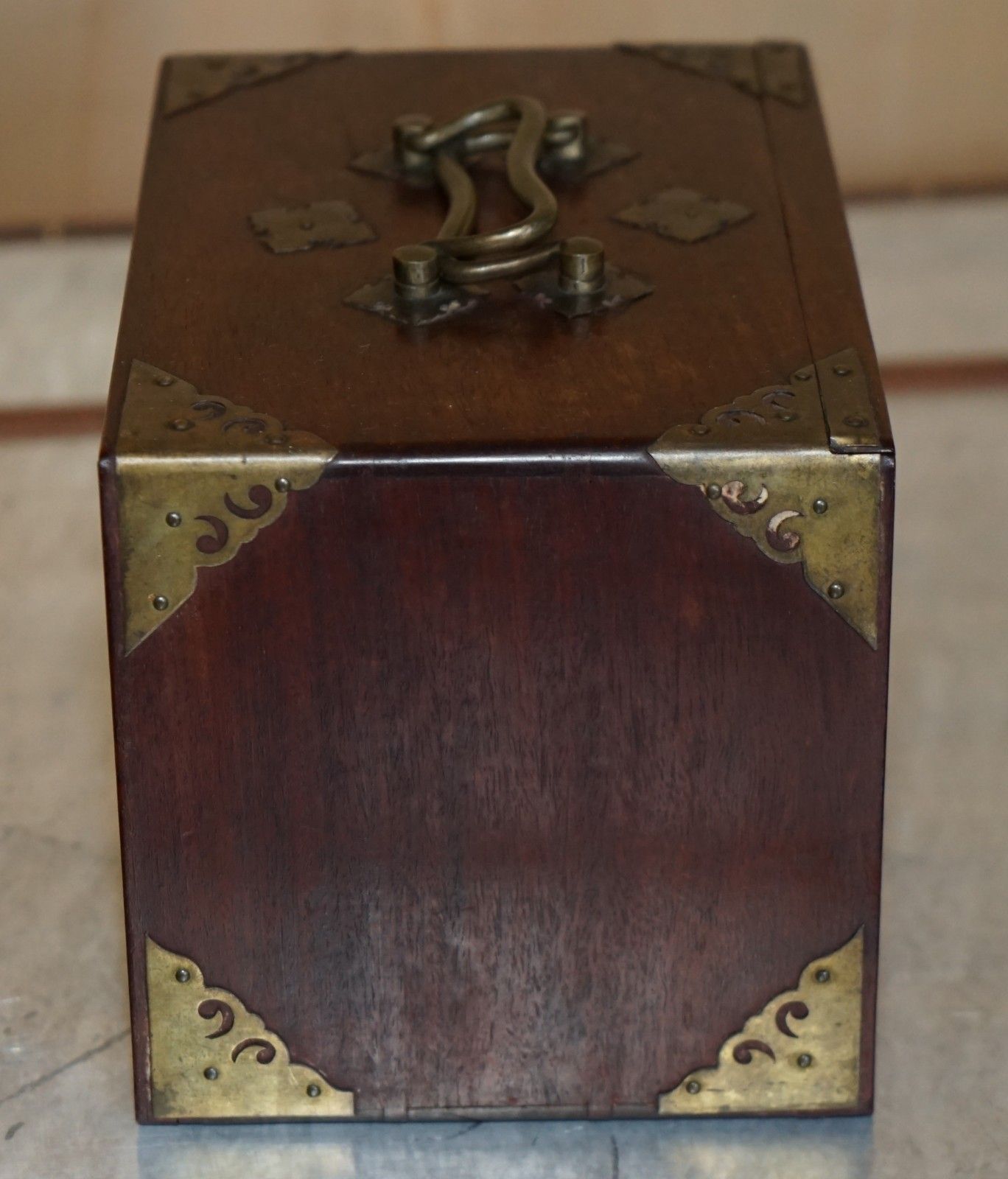Antique Collectable Mahjong Circa 1920's Chinese Export Period Hand Carved Case photo vinterior