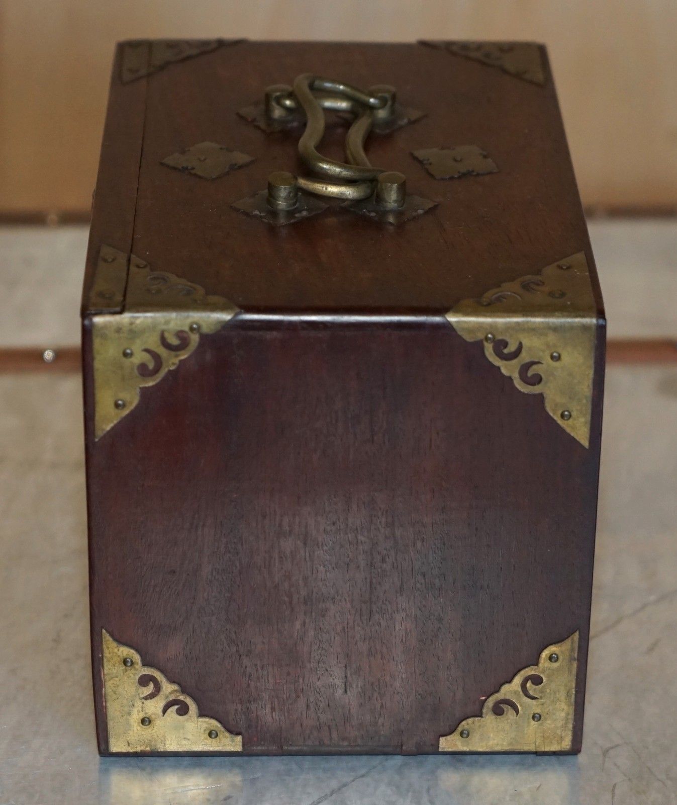 Antique Collectable Mahjong Circa 1920's Chinese Export Period Hand Carved Case photo vintage