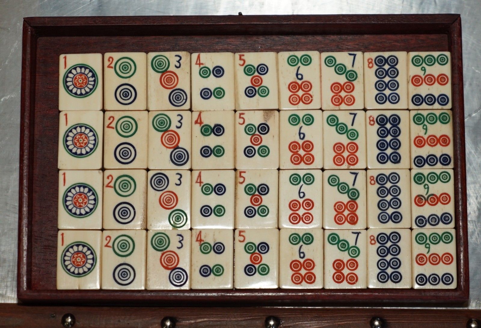 photo furniture Antique Collectable Mahjong Circa 1920's Chinese Export Period Hand Carved Case
