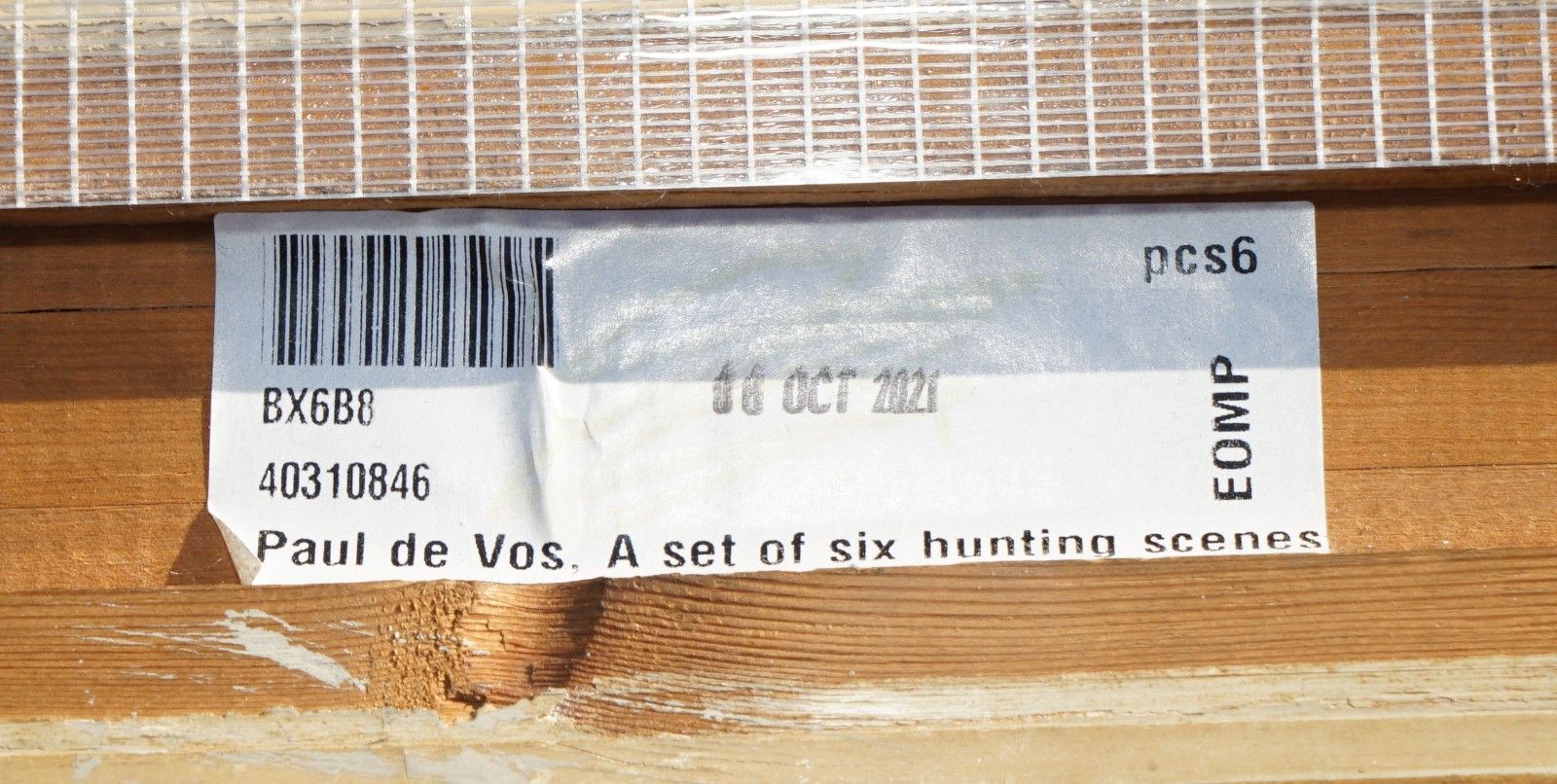 photo for sale 129x177cm Paul De Vos 17th Century Giltwood Picture Frames Converted To Mirrors