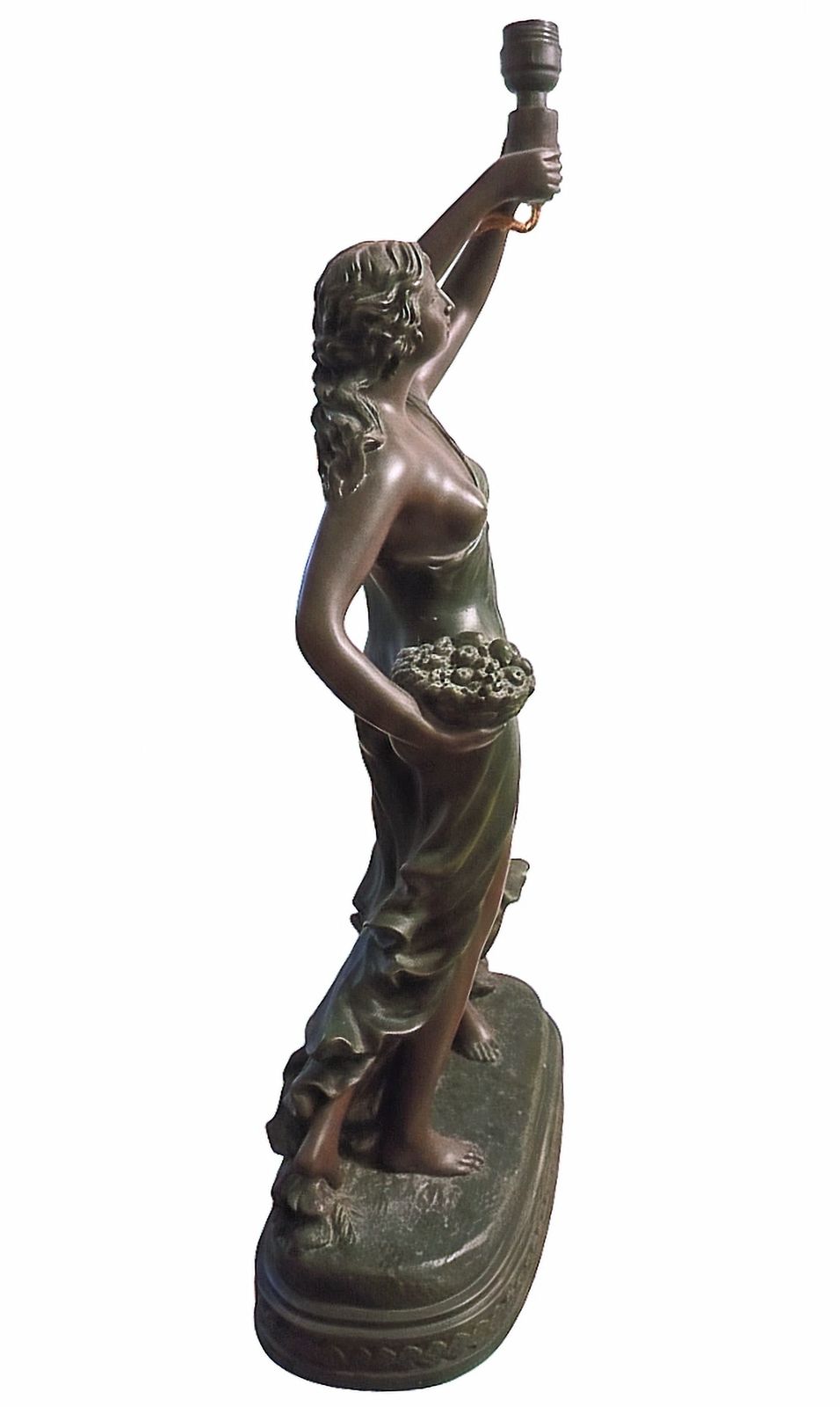 Art Nouveau Bronze Composite Figural Table Lamp photo buy