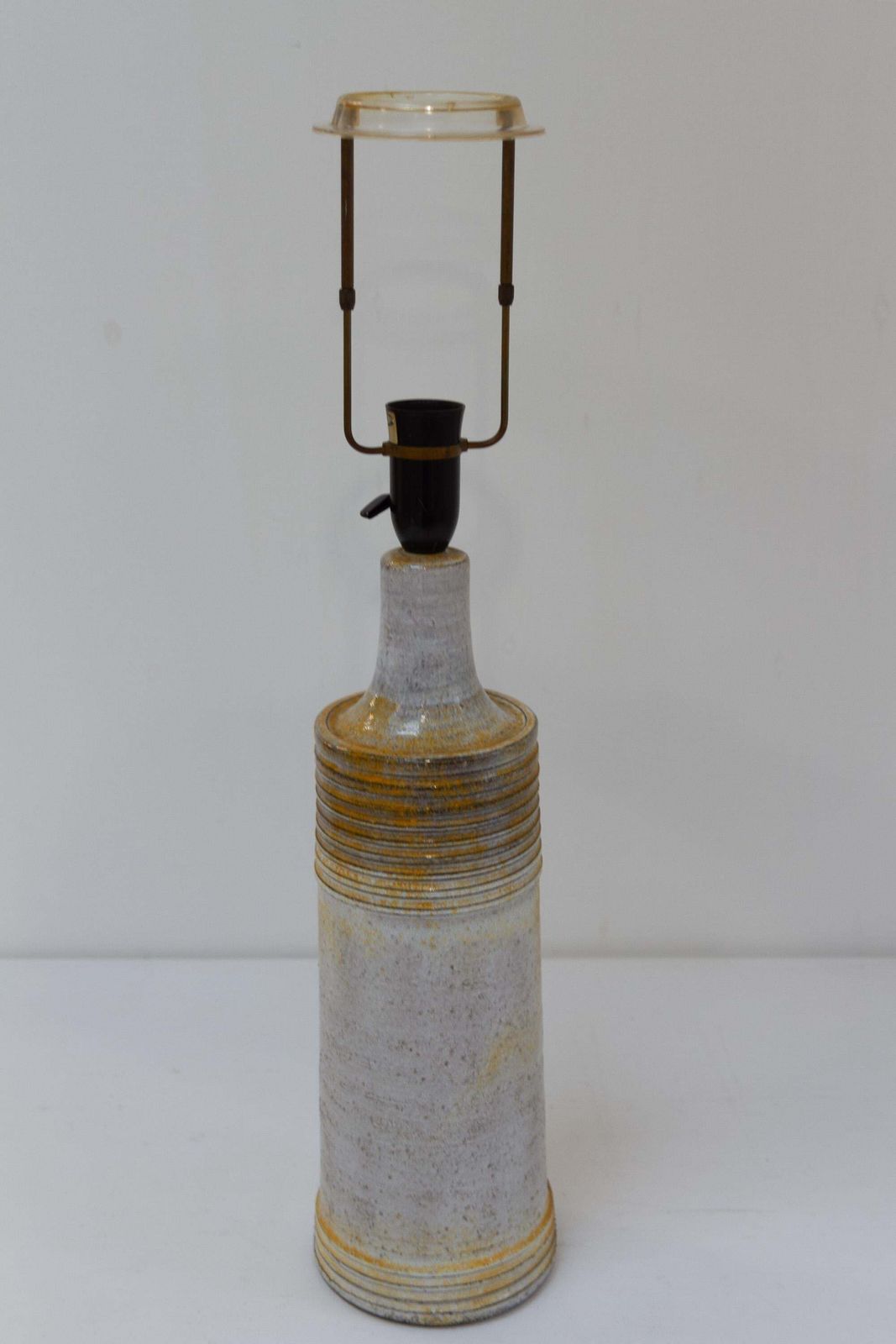 497.0 Tall Danish Mid Century Stoneware Table Lamp By Frimann, 1970s. photo