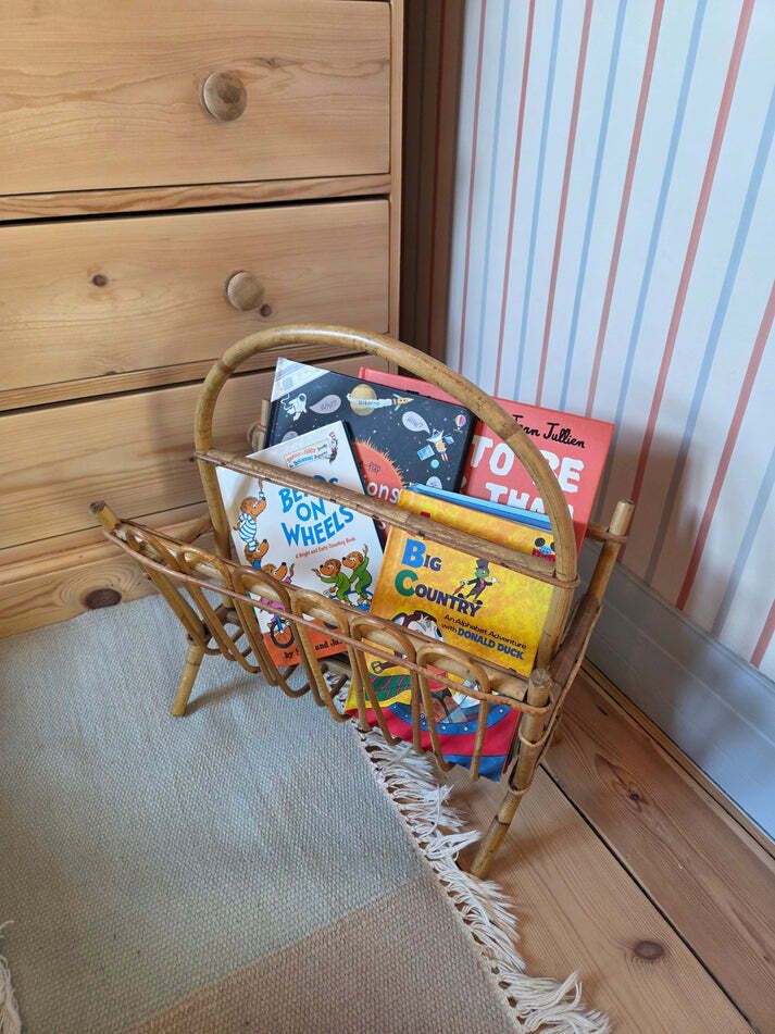 Vintage Bamboo Magazine Rack photo Home Decor