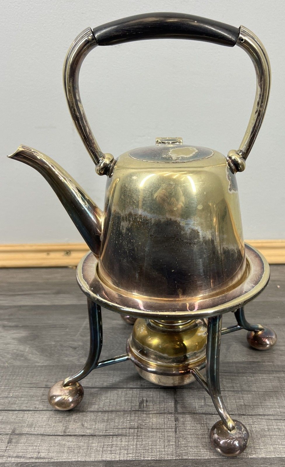 Vintage French Tea And Coffee Set Silver Plated 6 Piece With Tray Lot 4417 photo for sale