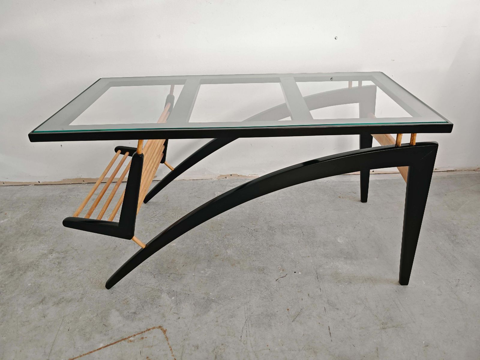 Mid Century Modern Coffee Table "Gazelle" In Pear Wood, Yugoslavia 1960s photo Furniture