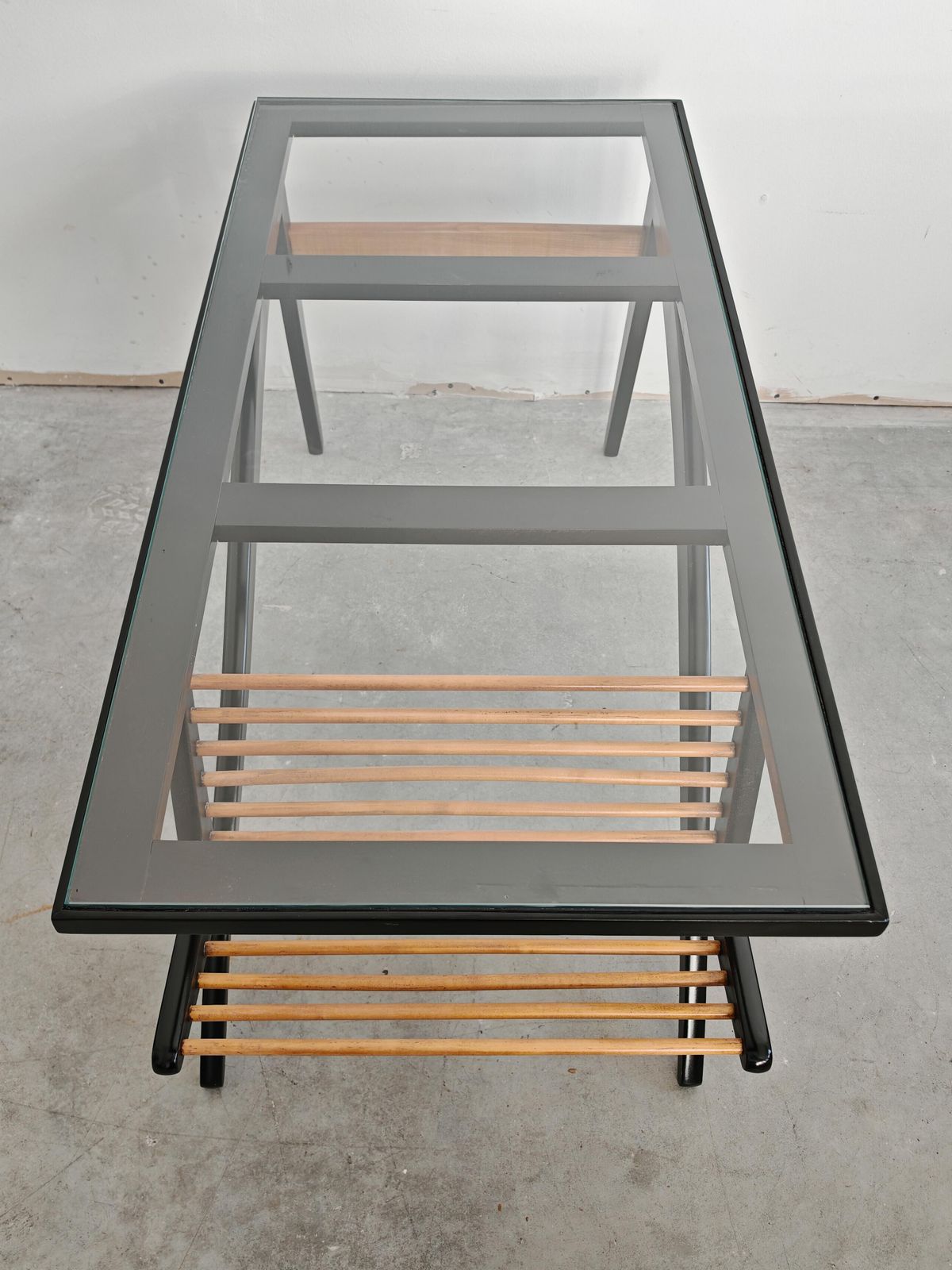 Mid Century Modern Coffee Table "Gazelle" In Pear Wood, Yugoslavia 1960s photo vinterior