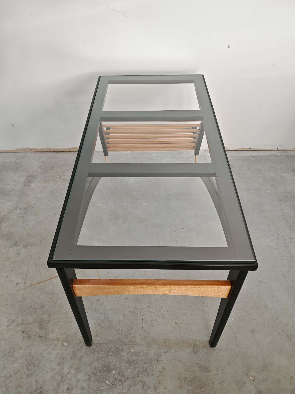photo for sale Mid Century Modern Coffee Table "Gazelle" In Pear Wood, Yugoslavia 1960s