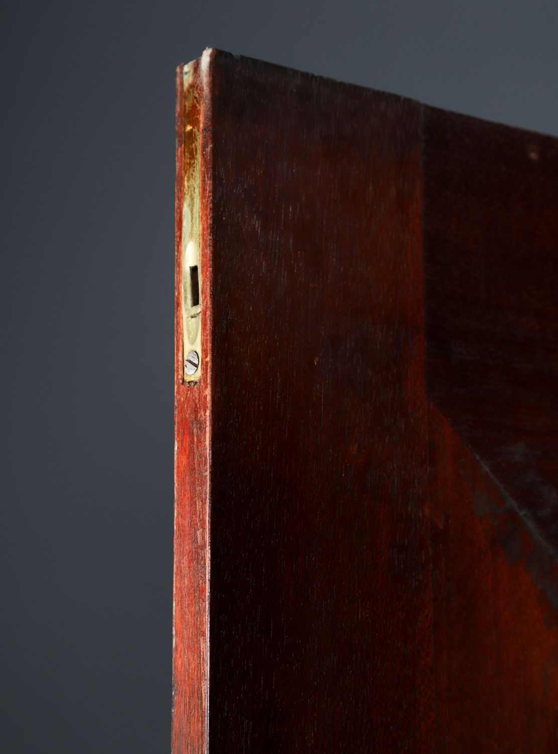 English Georgian Flame Mahogany Linen Press Chest Wardrobe Armoire (Circa 1780) photo vintage