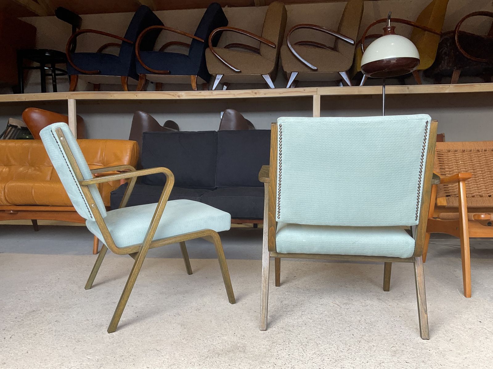 Bauhaus Easy Chairs By Selman Selmanagic For Veb Deutsche Werkstätten Hellerau, German Ussr, 1950s, Set Of 2 photo for sale