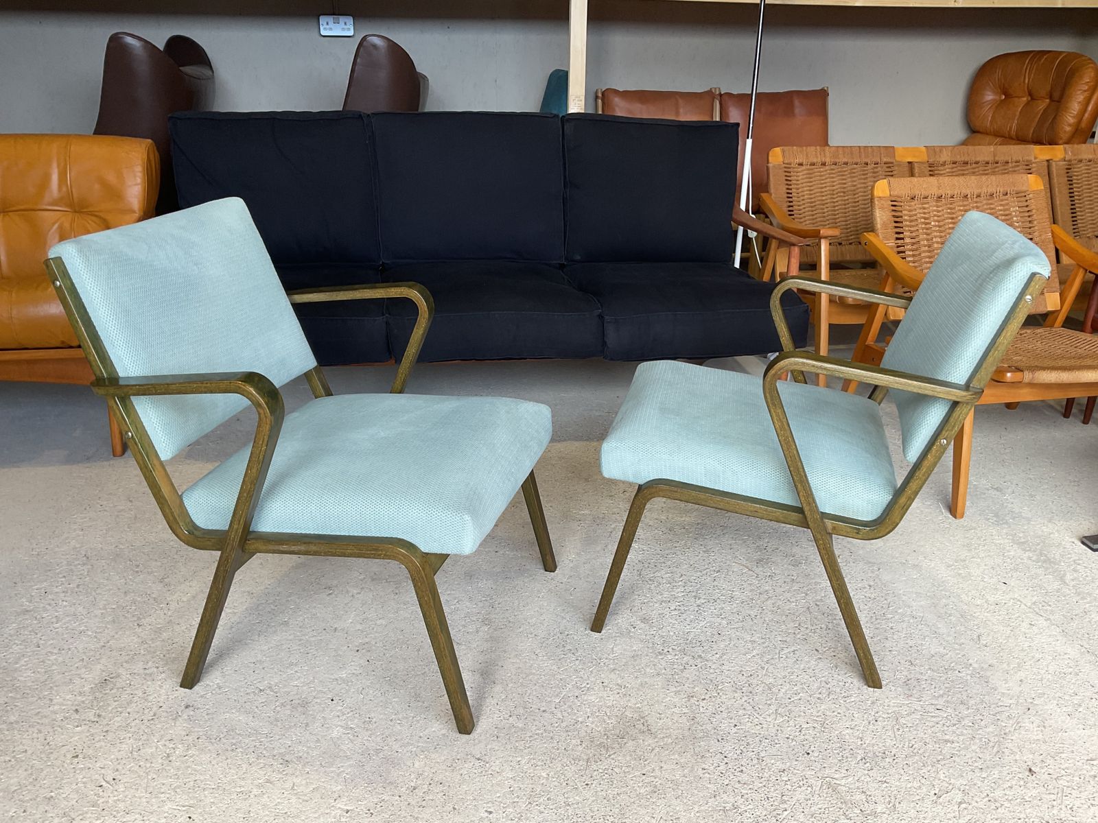 Bauhaus Easy Chairs By Selman Selmanagic For Veb Deutsche Werkstätten Hellerau, German Ussr, 1950s, Set Of 2 photo buy