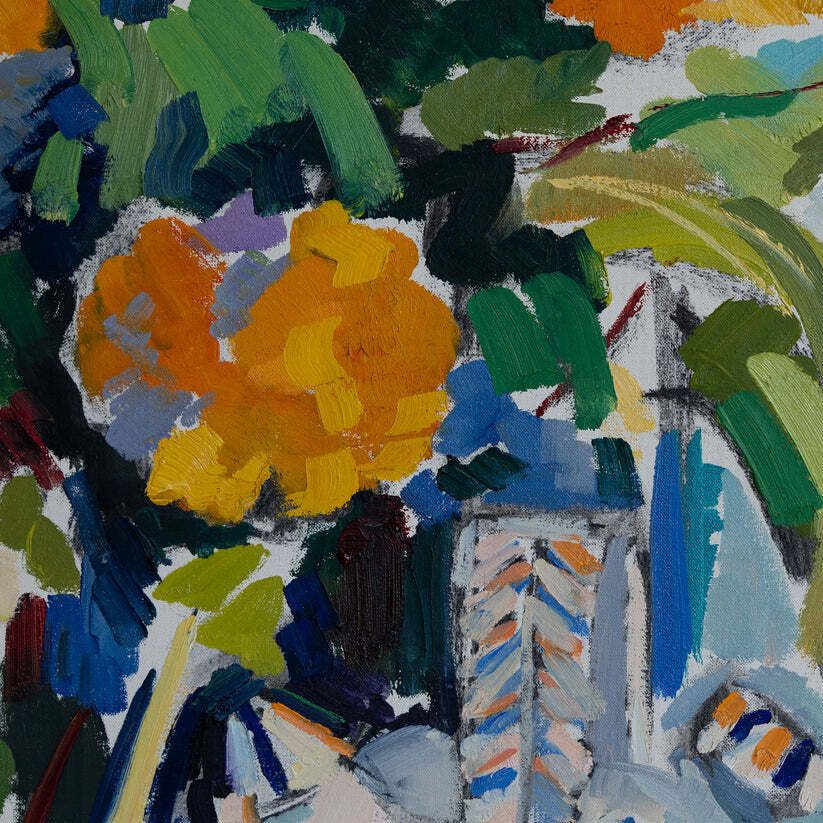 Still Life With Orange Blossoms  Original Oil Painting photo Art