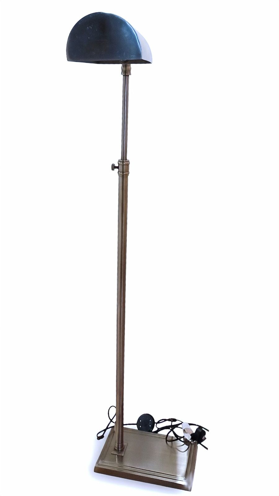 Industrial Style Banker's Shade , Adjustable Floor Lamp photo for sale