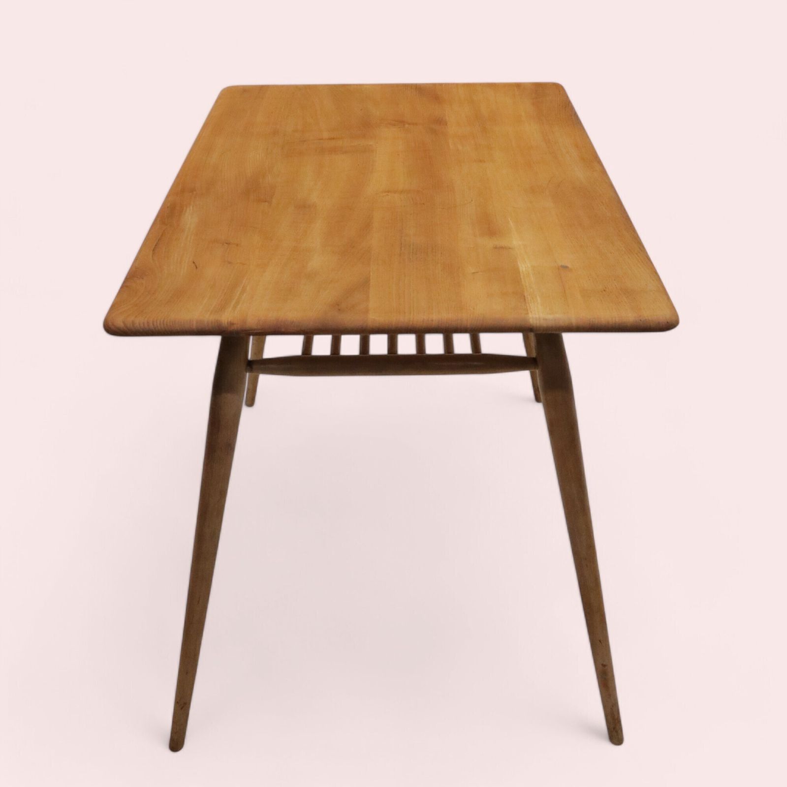 photo vintage Ercol Furniture Breakfast/Dining Table Rails Light Finish #393 Free Uk Delivery