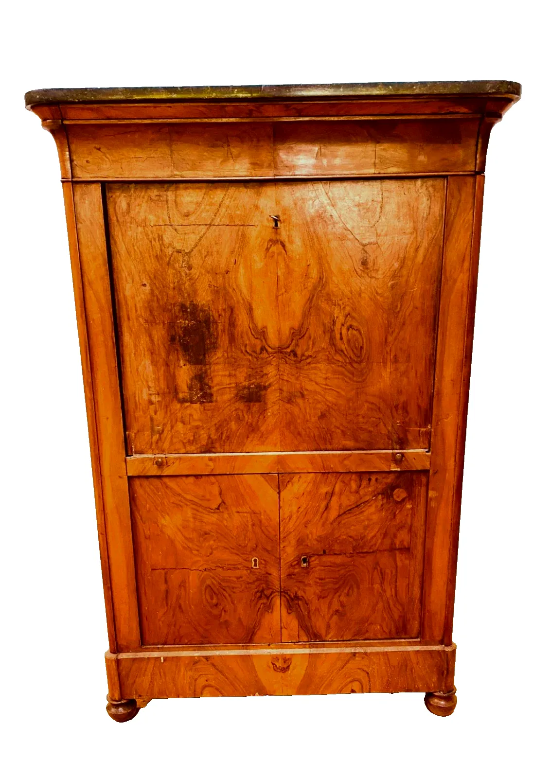Louis Philippe Walnut Bramble Secretary 19th Century