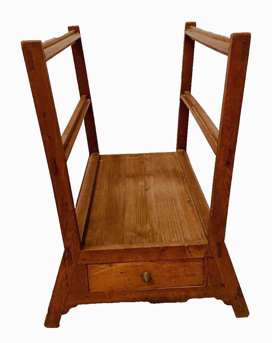 Solid Oak Drawing Cardboard Holder 20th Century photo vintage