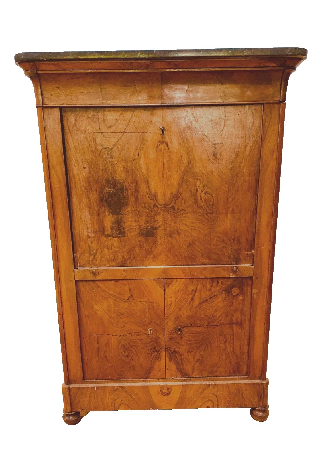 photo buy Louis Philippe Walnut Bramble Secretary 19th Century