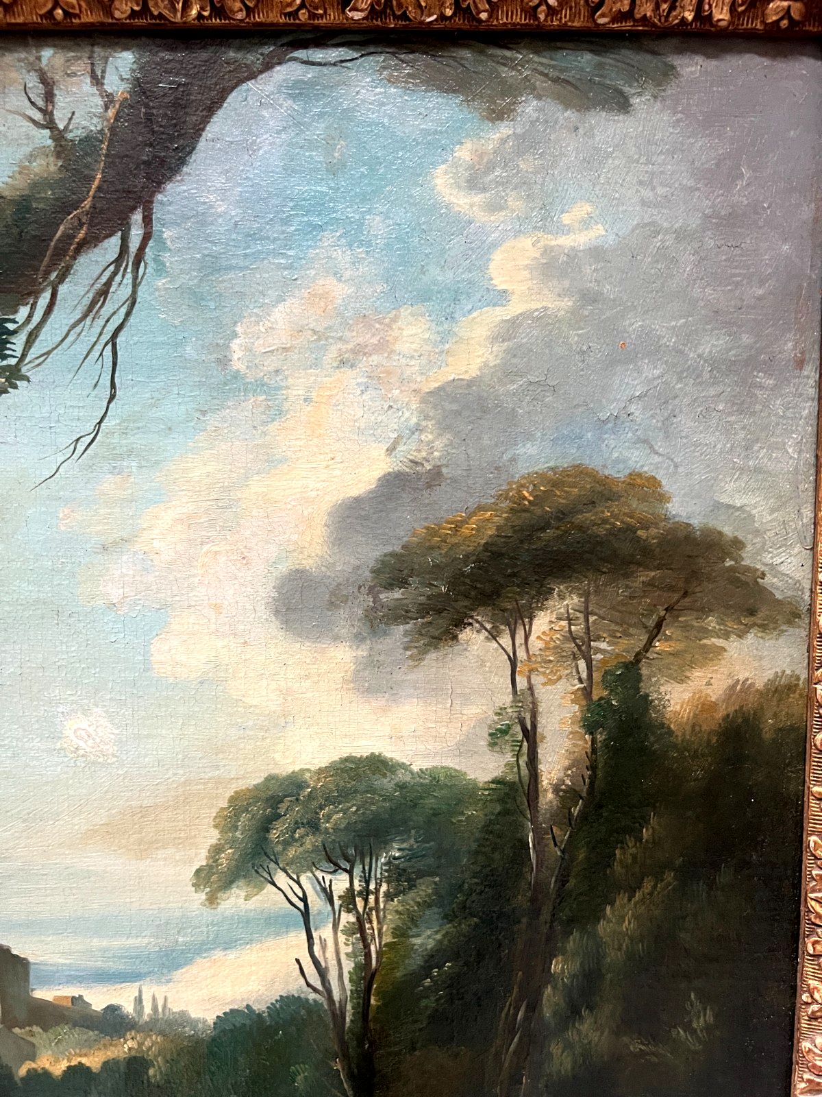 Oil On Canvas Epastoral Scene In A Landscape "20th Century photo vinterior