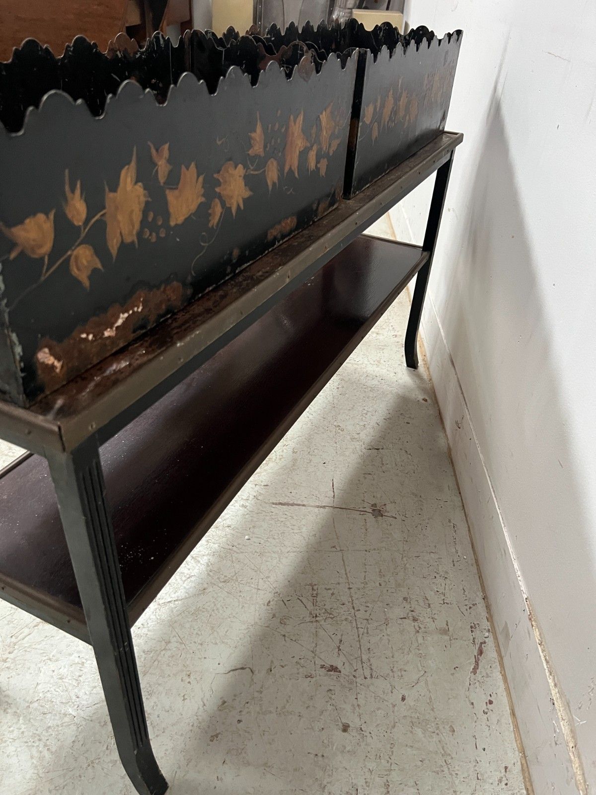 Console And Planter In Wood And Lacquered Sheet Metal XX Century photo buy
