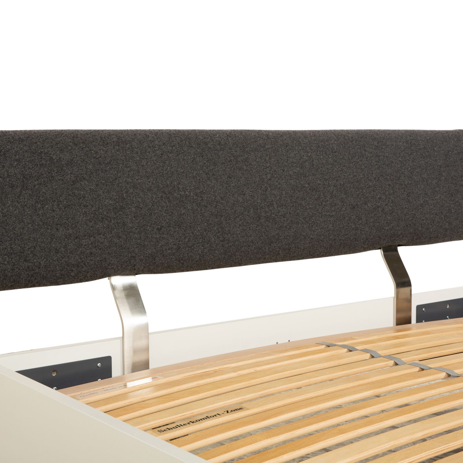 Ligne Roset Wooden Bed, White/Dark Grey, 140 X 200 Cm photo 1642.0