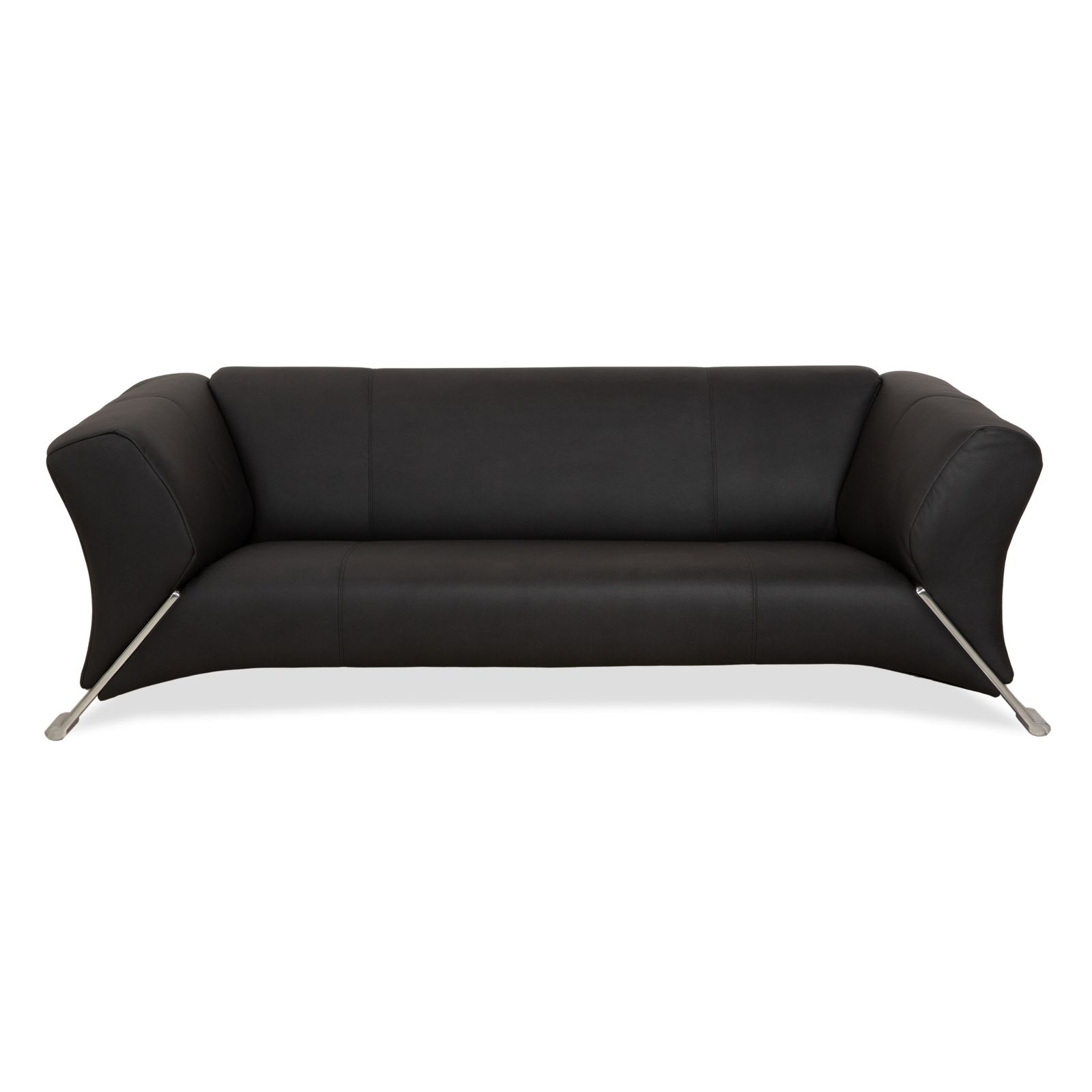 Rolf Benz 322 Vegan Leather Three Seater Anthracite Dark Grey Sofa New Cover